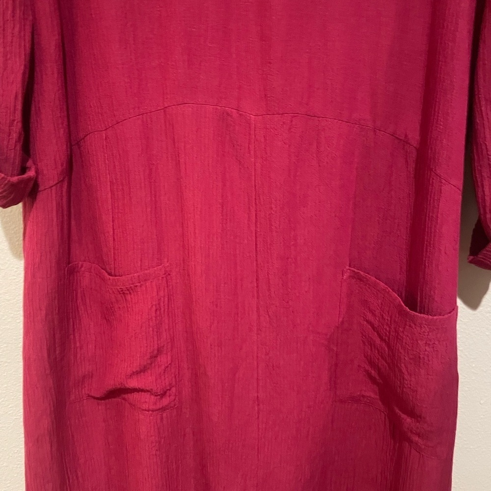 NWT Soft Surroundings Rich Fushia Long Sleeve Dress - Picture 4 of 6